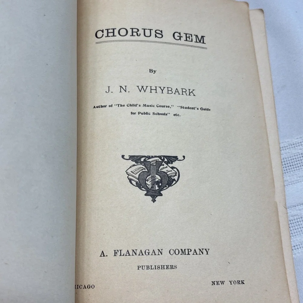 1904 The Chirus Gems Whybark A Collection Of Beautiful Soulful Songs A Flanagan